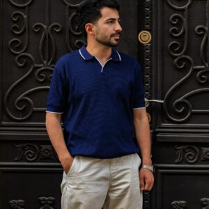 Polo piqué manga corta hombre